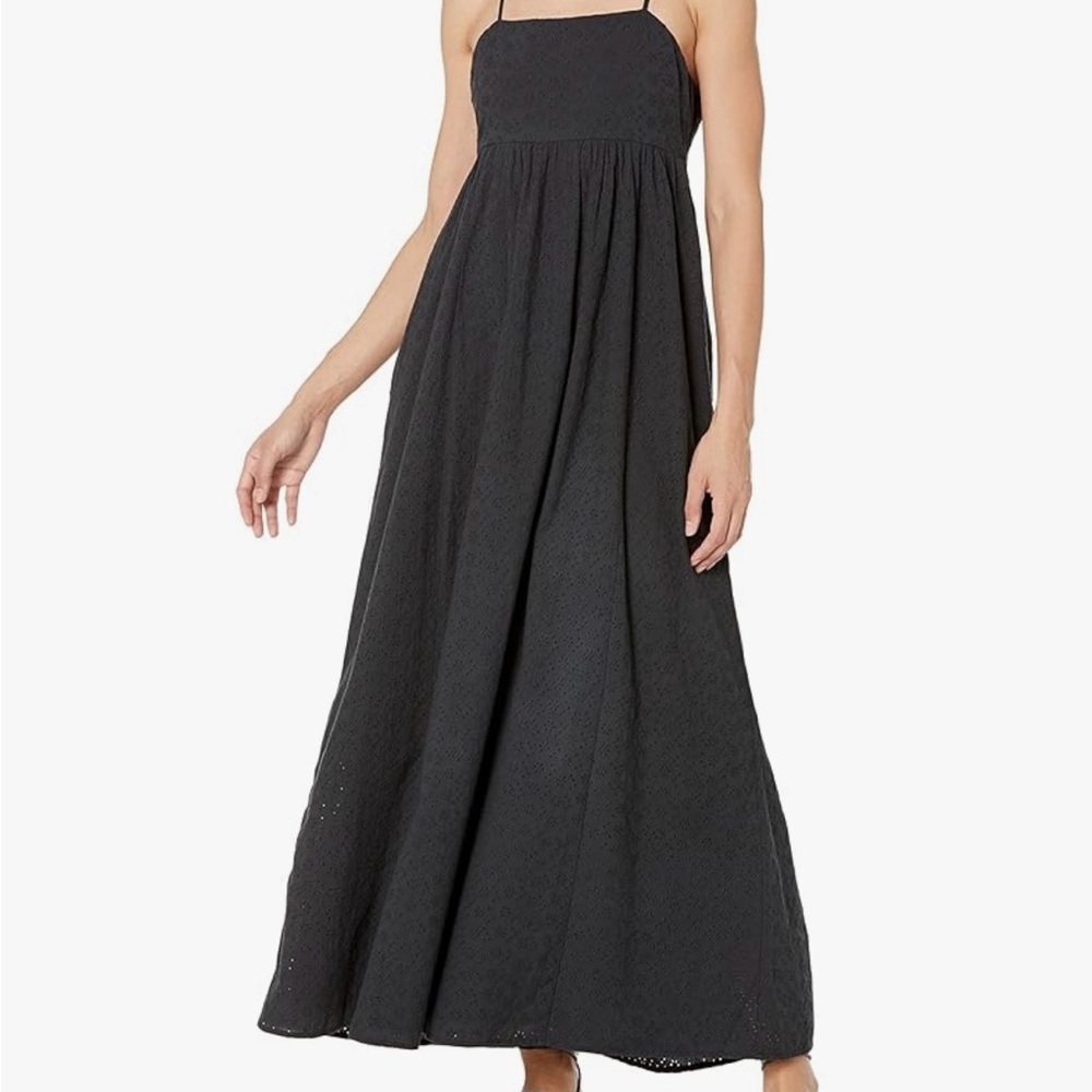 Black eyelit maxi dress